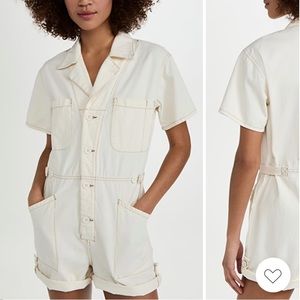 Pistola Field Romper in White